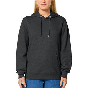 Color gris Otoño e invierno Venta al por mayor Liso en blanco 350 gramos Oversize Pullover Hombres Invierno Fleece Bolsillo frontal con capucha - Product Image 2