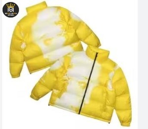OEM Custom Full Print Digital Printing Canvas Front Winter <b>Warm</b> Thickened Puffer <b>Jacket</b> for <b>Men</b> - Product Image 6