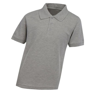 Polo gris jaspeado. Prenda informal elegante y cómoda diseñada para un look moderno, sencillo y diario. Hecho de tela suave. - Product Image 3