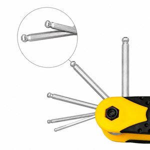 Set di chiavi a brugola pieghevoli con estremità sferica, 7 pezzi - Product Image 4