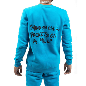 Venta al por mayor de logotipo personalizado de los hombres XL tamaño estilo casual de dos piezas conjuntos de entrenamiento 100% algodón sudadera pantalones de chándal estilo - Product Image 4