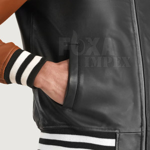Vestes Lettermen de conception OEM Veste d'hiver légère à col montant en laine et tissu de haute qualité fabriquée au Pakistan - Product Image 5