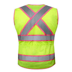 OEM Hi-Vis Green Surveyor <b>Safety</b> Vest <b>Reflective</b> Polyester Workwear for Security & Running Plus Size Wholesale <b>Clothing</b> - Product Image 5