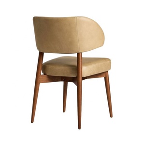 Silla de Jardín de Madera de Teca, Diseño Moderno y Único, Asiento de Espuma Gruesa, Tela de Cuero, Resistente a la Intemperie, Solución Elegante para Sentarse al Aire Libre - Product Image 4