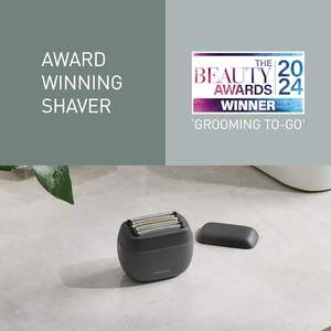 Tondeuse électrique à 5 lames avec technologie de détection intelligente pour hommes, utilisation humide/sèche, chargeur USB, lavable - Noir avec étui de voyage - Product Image 4