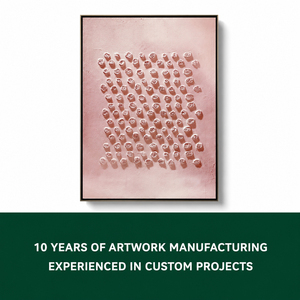 Pink Floral Hand Painted Textured Oil <b>Painting</b> Modern 3D Relief Wall Art Custom Decorative Artwork for Hotel Villa Home Interior - Product Image 2