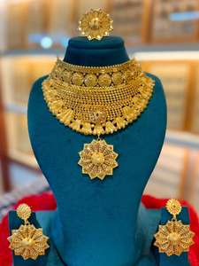 2024 Best Buy Ready Ensemble de bijoux de mode plaqué or 24 carats de style vintage Fabricant indien inspiré Comores Mayotte-Cuivre rapide - Product Image 2