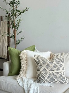 Boho <b>Throw</b> <b>Pillow</b> Cover with Zipper <b>Pillow</b> Covers 20X20 Geometric Design Bed Room Bohemian <b>Pillow</b> Case - Product Image 4