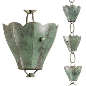 Chaîne de pluie en métal pour drainage de style japonais Fabricant et exportateur Chaîne de pluie en acier inoxydable cuivré personnalisée Gouttière de descente en métal - Product Image 2