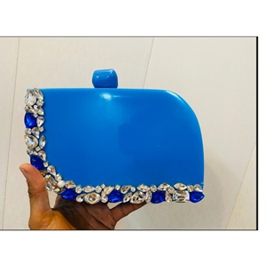 Bolso de Mano Tipo Clutch de Resina Reutilizable Ecológico de Artesanía India para Mujer, para Fiestas - Product Image 4