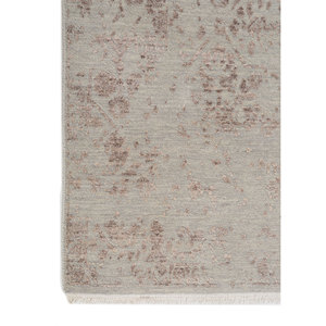 Tapis en laine et viscose noué à la main Aurora gris et noir à motif floral pour usage domestique - SKWV-119 - Product Image 4