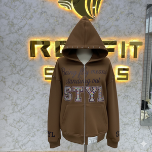 Sweat à capuche zippé avec logo personnalisé ODM Services en vente chaude Sweats à capuche bon marché fabriqués en usine pour hommes Sweats à capuche pour hommes - Product Image 3