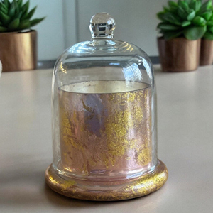 Pot à bougie en verre de luxe de forme carrée avec cire colorée parfumée ou ordinaire et taille personnalisée fabriqué et fourni par HHO - Product Image 5