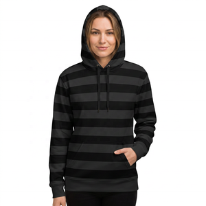 Sudadera con Capucha a Rayas para Hombre, Corte Regular, Tejida, Informal, con Bolsillo - Product Image 2