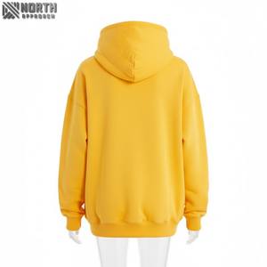 Sudadera con capucha marrón con estampado de letras personalizadas al por mayor 100% algodón sudaderas con capucha pesadas de gran tamaño para hombre Sudadera con capucha con estampado de hojaldre 3D - Product Image 2
