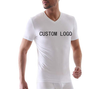 T-shirts Homme Col V 100% Coton Vente en Gros – Tendance, Fournisseur d'Usine, Impression Numérique Logo Personnalisé, T-shirt en Tissu Uni Très Vendu - Product Image 3