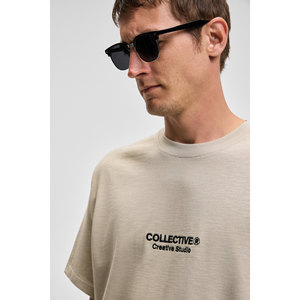 T-shirt à manches courtes surdimensionné en coton biologique 100% pour homme GRIMELANGE COLLECTIVE avec broderie sur le devant et détail imprimé au dos - Product Image 6