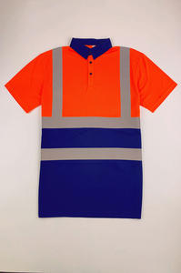 Ropa de trabajo de punto de seguridad reflectante de alta visibilidad superventas para camisas de hombre de manga corta con logotipo personalizado - Product Image 3