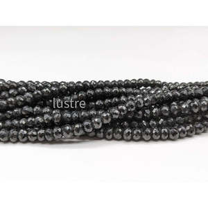 Cuentas Redondas de Espinela Negra AAA+, Facetadas, Piedras Preciosas Naturales, Suministros de Joyería de Lujo - Product Image 3