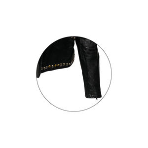 Veste en cuir et toile punk pour homme sur mesure, élégante, vintage, coupe ajustée, de haute qualité, luxueuse, écologique, coupe-vent, respirante, hiver - Product Image 6