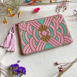 Porte-monnaie vintage à motifs complexes faits à la main, perles de rocaille, artisanat, mini porte-monnaie brodés pour femmes - Product Image 5