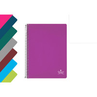 Cahier à spirale A5 80H 60G/M2 Feuille unie Couverture souple un compagnon d'écriture pratique