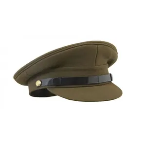 Individuell gefertigte Offizier-Peaked-Mütze handgefertigte Stickerei OEM Herren Mütze Infanterie-Mütze Großhandel