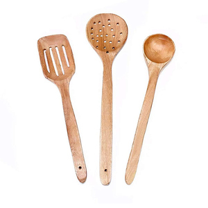 Mango Wooden Kitchen Utensils Wooden Cooking Spoons Cooking Spurted Set of 2 Kitchen <b>Tool</b> Cooking - Product Image 2