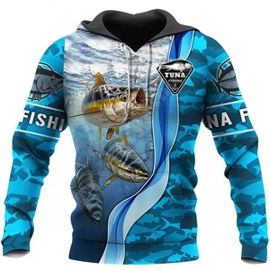 3D impreso atún pesca patrón hombres Sudadera con capucha calle sudadera Unisex Casual pulóver otoño chaqueta ropa deportiva - Product Image 1