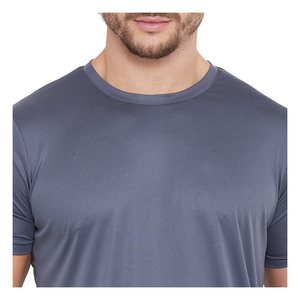 Camiseta para correr de gimnasio para hombre personalizada al por mayor, Camiseta deportiva de tejido para entrenamiento físico con diseño muscular - Product Image 5