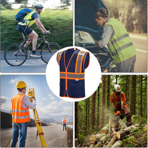 Chaleco Reflectante de Alta Visibilidad Personalizado 2024 con Múltiples Bolsillos, Chaleco de Seguridad Resistente para Hombres y Mujeres - Product Image 6
