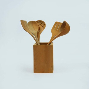 High-grade Bamboo/Acacia Kitchen Set of 5 Rust Proof and Durable Kitchen Utensil Set Wooden <b>Table</b> <b>Spoon</b> Spatula - Product Image 3