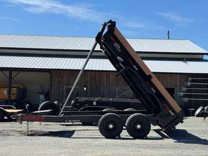 Fairly Used Affordable Premium Quality Hydraulic Rear Tipper Semi Trailer Custom Color and Size Weberlane 14' Dump Trailer - Product Image 3