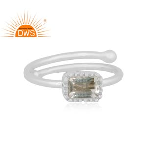 Meilleure vente bague empilable en argent sterling fin avec améthyste verte naturelle bijoux personnalisés pour femmes cadeau pour elle - Product Image 3