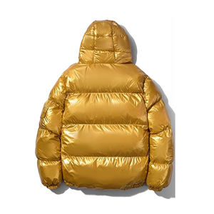 2025 última chaqueta acolchada brillante de estilo callejero para hombres y mujeres de la mejor calidad con servicio OEM de invierno con cuello levantado - Product Image 4