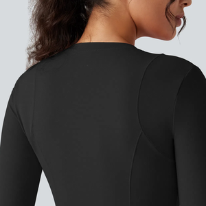 Camiseta de Yoga de Manga Larga con Orificio para el Pulgar para Mujer, Elástica, de Spandex y Nailon, para Ejercicio, Gimnasio y Entrenamiento - Product Image 5