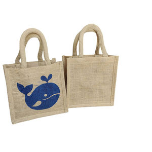 Sac en jute de grande capacité fermeture à glissière tissu de qualité supérieure sac de maquillage imprimé personnalisé meilleure qualité mode Style commande directe inde - Product Image 4