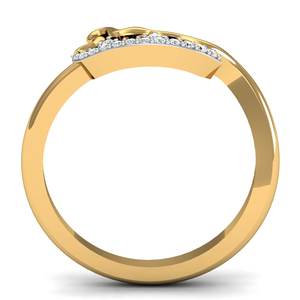 Bijoux de créateur en plaqué or 18 carats Simple bague en laiton de haute qualité avec incrustation de zircon élégant à la mode anniversaire de fiançailles - Product Image 2