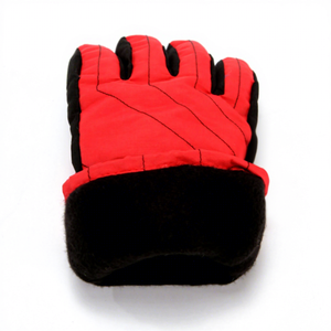 Gants de ski pour femmes, doublés de polaire, épais, chauds pour l'hiver, pour le ski en plein air, le cyclisme, taille unique, rouge, fermeture à boucle et crochet imperméable - Product Image 4