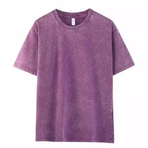 เสื้อยืดหลายสีสไตล์วินเทจซักกรดใช้ได้ทั้งชายและหญิงเสื้อยืดแฟชั่นโอเวอร์ไซส์ออกแบบโลโก้ได้ตามต้องการ - Product Image 2