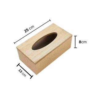 Cajas de almacenamiento de servilletas de MDF de madera personalizables, soportes de pañuelos de mesa decorativos para uso en el hogar, Hotel, restaurante, suministro al por mayor - Product Image 1
