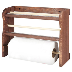 Portarotolo Tris in Legno Scuro cm. 33x9x29h - Product Image 1