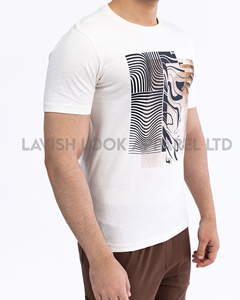 Camiseta Personalizada Lisa para Hombre, Corte Regular, 100% Algodón, Estilo Casual Urbano, Cuello Redondo, Impresión de Logotipo Personalizado, Transpirable - Product Image 4