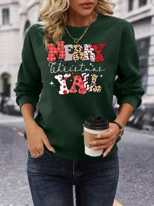 เสื้อสเวตเชิ้ตแขนยาวปักลายใบเมเปิ้ล 3 มิติ สำหรับผู้หญิง ฤดูหนาว ผ้าฝ้าย 100% แห้งเร็ว สไตล์สตรีทแวร์ หนัง GK - Product Image 4