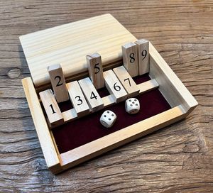 Juego de Mesa Shut the Box de Madera Ecológica para 2 Jugadores, Diseño Moderno, Hecho a Mano, Personalizable, Alta Calidad, Venta al Por Mayor - Product Image 1