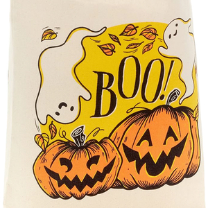 Reusable Canvas <b>Bag</b> for Trick or Treating Grocery Store Printed Your Logo - Product Image 4