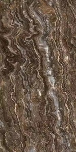 Serabia Brown Guangdong 600x1200 Porcelana Pulido Mármol Esmaltado Look Losa Azulejo Brillante Premium - Product Image 4