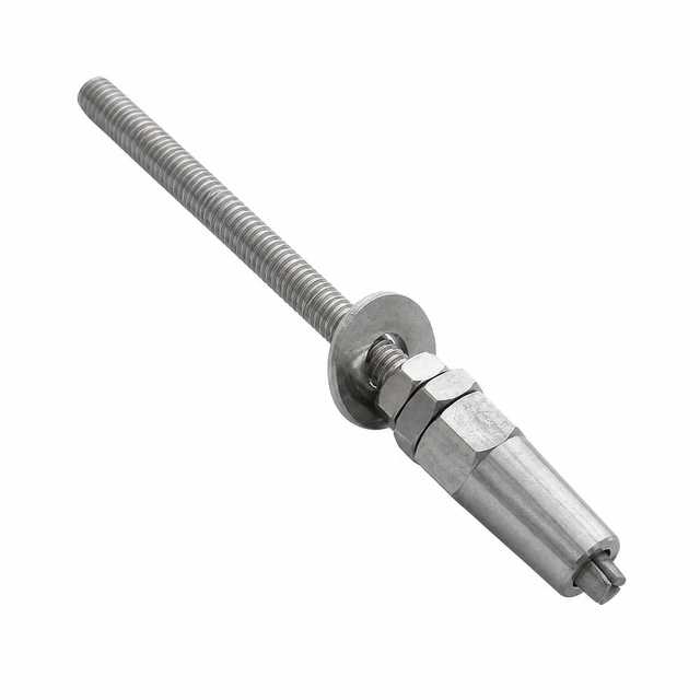 ALLWIN 5105 Stainless Steel Push Lock Swageless Wire Rope Cable Fitting Thread End Terminal