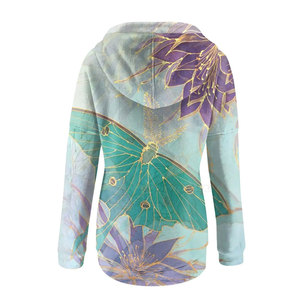 2025 sudaderas con capucha de sublimación para mujer a la moda hechas a medida diseño de ropa de calle con logotipo frontal cuello con capucha Venta de invierno en línea - Product Image 3