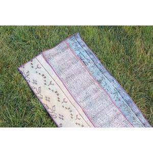 Alfombra de 1.6x3 pies, Alfombra Turca Vintage, Alfombra Azul de Lana del Suroeste - Product Image 5